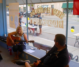Meghan Gilholm performs at the New Hamburg Independent during the first Marathon of Shows in 2017. This year's event on July 14 will once again feature a number of performer's in downtown New Hamburg businesses.